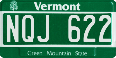 VT license plate NQJ622