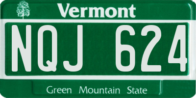 VT license plate NQJ624