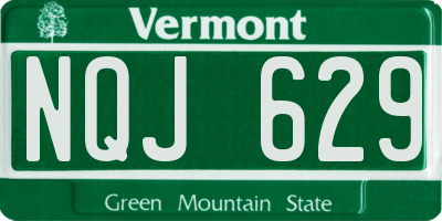 VT license plate NQJ629