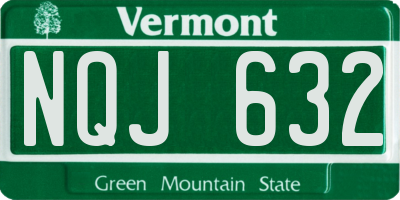 VT license plate NQJ632