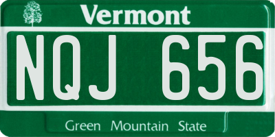 VT license plate NQJ656
