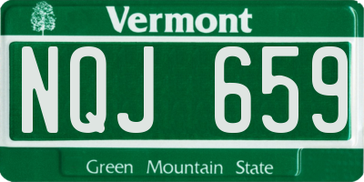 VT license plate NQJ659