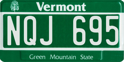 VT license plate NQJ695