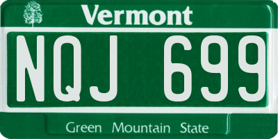 VT license plate NQJ699