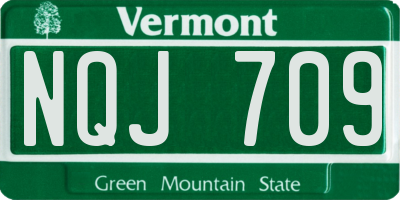 VT license plate NQJ709