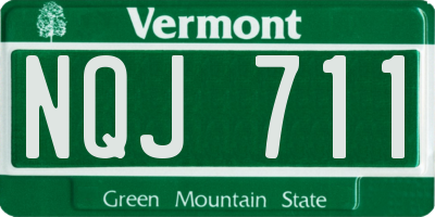 VT license plate NQJ711