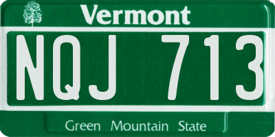 VT license plate NQJ713