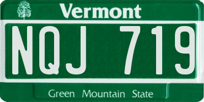 VT license plate NQJ719