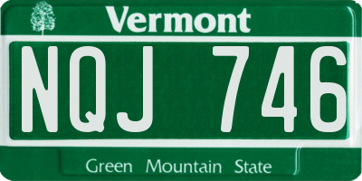 VT license plate NQJ746