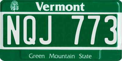 VT license plate NQJ773