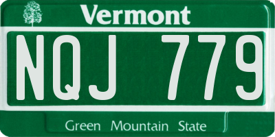 VT license plate NQJ779