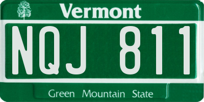 VT license plate NQJ811