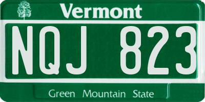 VT license plate NQJ823