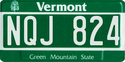 VT license plate NQJ824