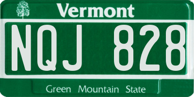 VT license plate NQJ828