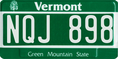 VT license plate NQJ898