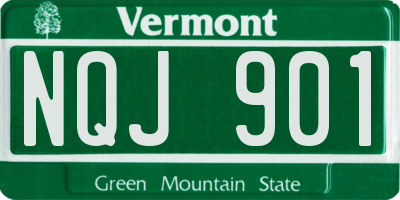VT license plate NQJ901