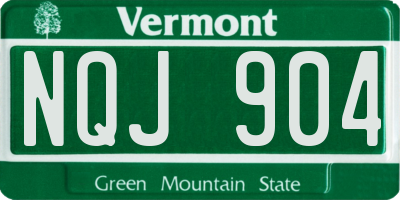 VT license plate NQJ904