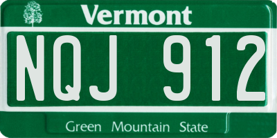 VT license plate NQJ912