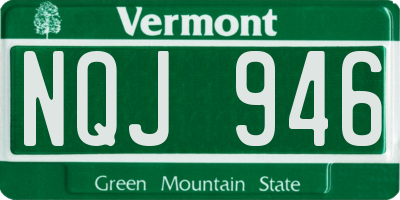 VT license plate NQJ946