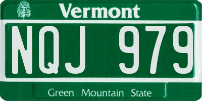 VT license plate NQJ979