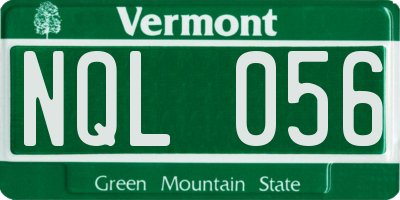 VT license plate NQL056