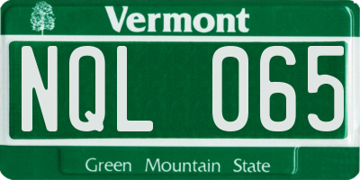 VT license plate NQL065
