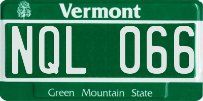 VT license plate NQL066