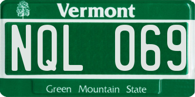 VT license plate NQL069
