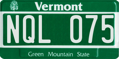 VT license plate NQL075