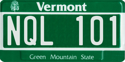 VT license plate NQL101