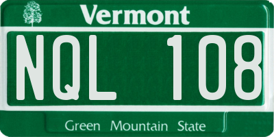VT license plate NQL108