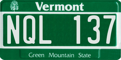 VT license plate NQL137