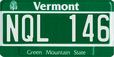 VT license plate NQL146