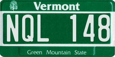 VT license plate NQL148