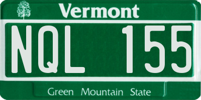 VT license plate NQL155