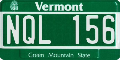 VT license plate NQL156