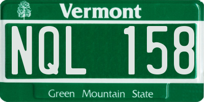 VT license plate NQL158