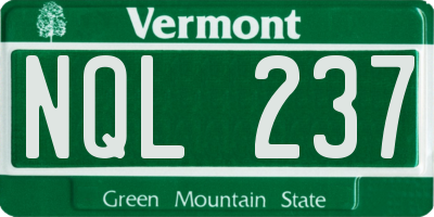 VT license plate NQL237