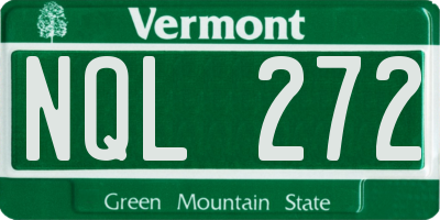 VT license plate NQL272