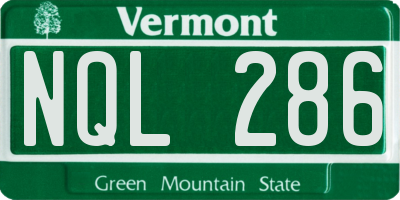 VT license plate NQL286