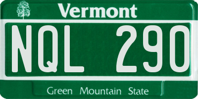 VT license plate NQL290