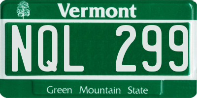 VT license plate NQL299