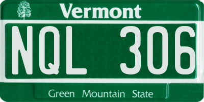 VT license plate NQL306