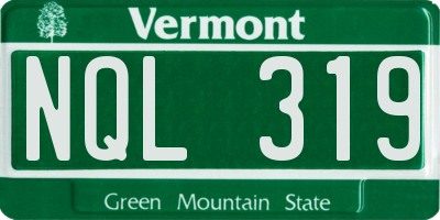 VT license plate NQL319
