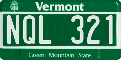 VT license plate NQL321