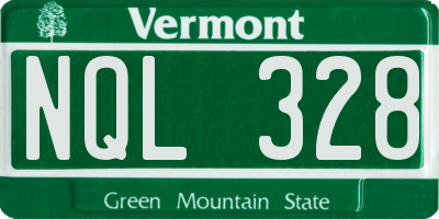 VT license plate NQL328
