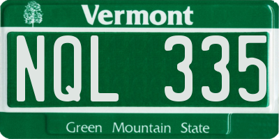 VT license plate NQL335