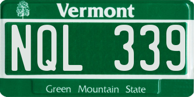 VT license plate NQL339