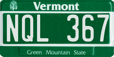 VT license plate NQL367